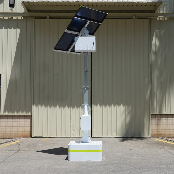 Mobile Solar CCTV Tower Enkel depolyment