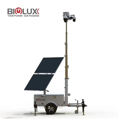 Mobil overvåkingstrailer med solcellepanel Den ultimate løsningen for utleie og tjenester