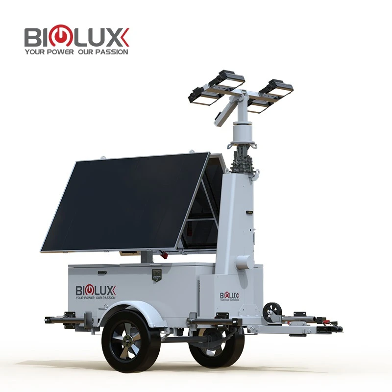 Smart Solar Powered Light Tower For Project factory