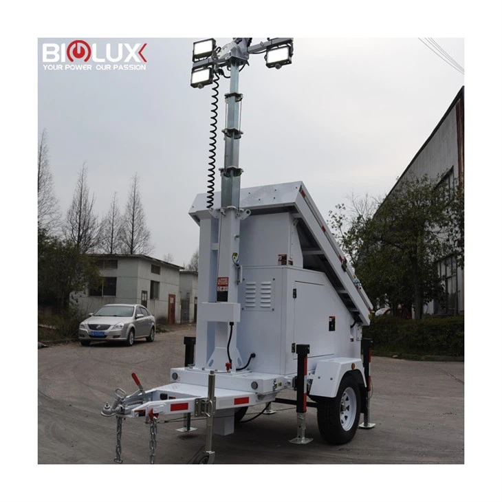 Trailer Solar Panels With Surveillance Camera