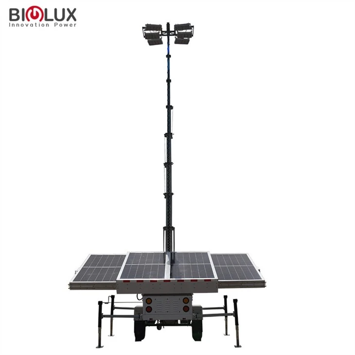 Mobil Solar Lights Trailer Med LED-lys