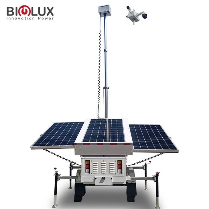 Mobil Solar Trailer Med CCTV-kamera
