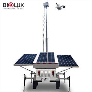Overvåking CCTV-kameraer med mobil tilhenger for solenergigenerator