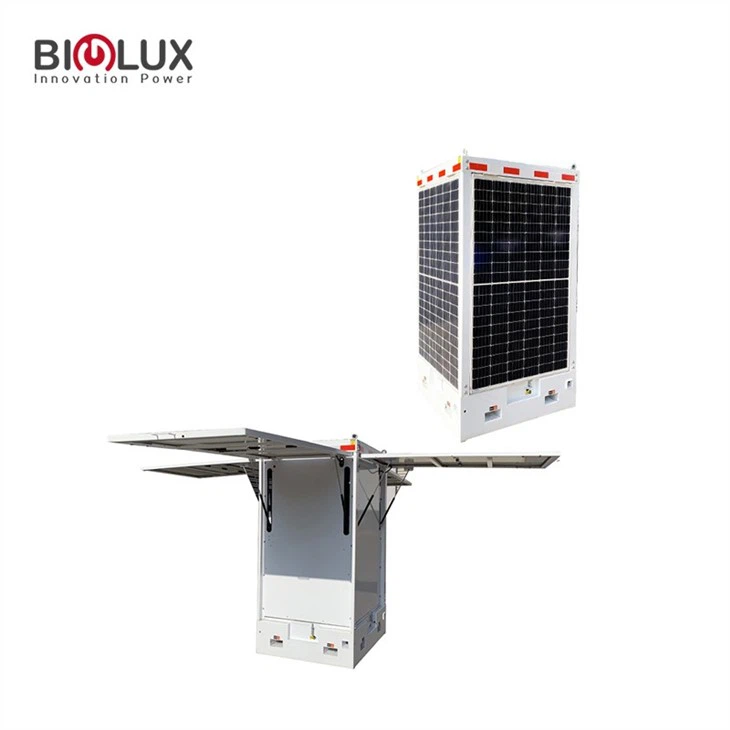 Mobile Solar Cuboid Tower Electric Telescopic Mast 360 Degree Rotation