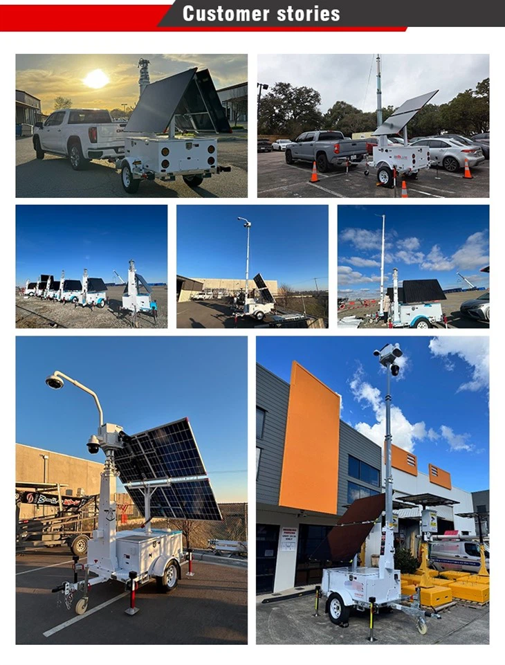 Mobile (Solar-Powered) Security Camera Trailer System For Off-Grid Job Sites