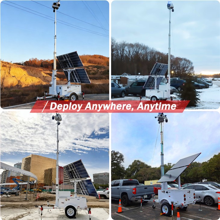 Mobile Surveillance Trailer Security Camera Trailer